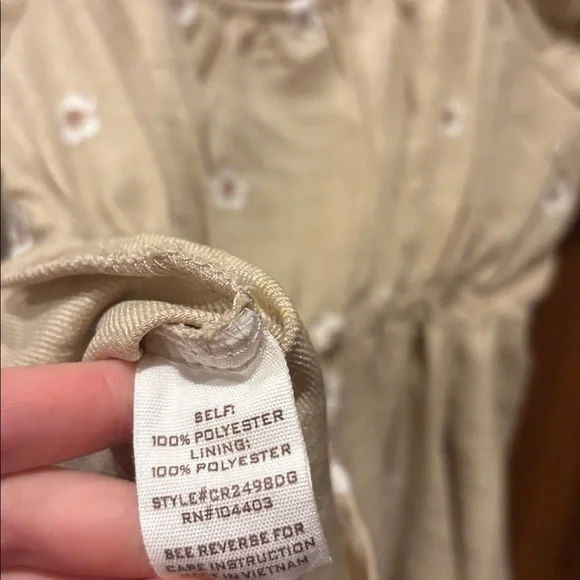 Blu Pepper Beige Floral Puff Sleeve Blouse - Adorable - Picture 4 of 4